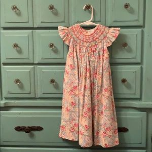 Petit Ami 4 toddler smocked paisley dress